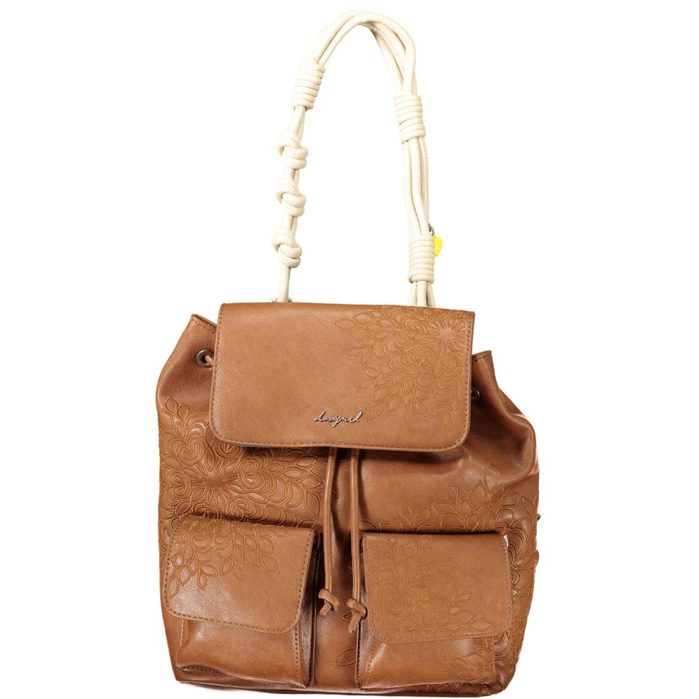 Desigual Brown Polyethylene Backpack - ClickThatClicks 