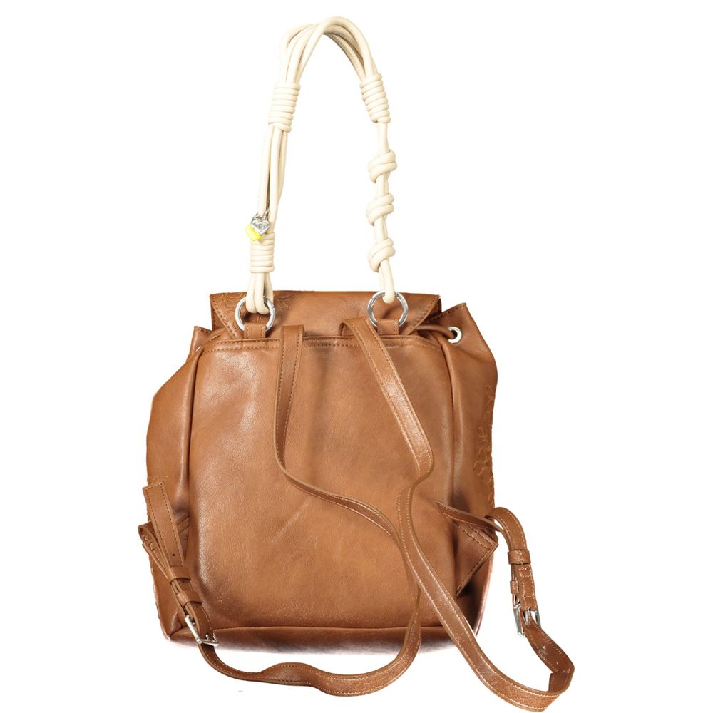 Desigual Brown Polyethylene Backpack - ClickThatClicks 