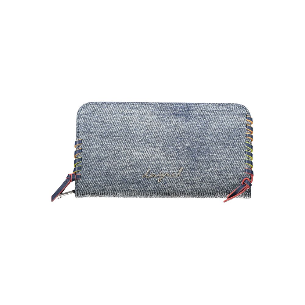 Desigual Blue Cotton Wallet - ClickThatClicks 