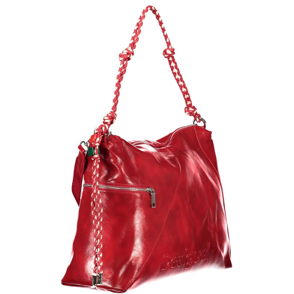 Desigual Red Polyethylene Handbag - ClickThatClicks 