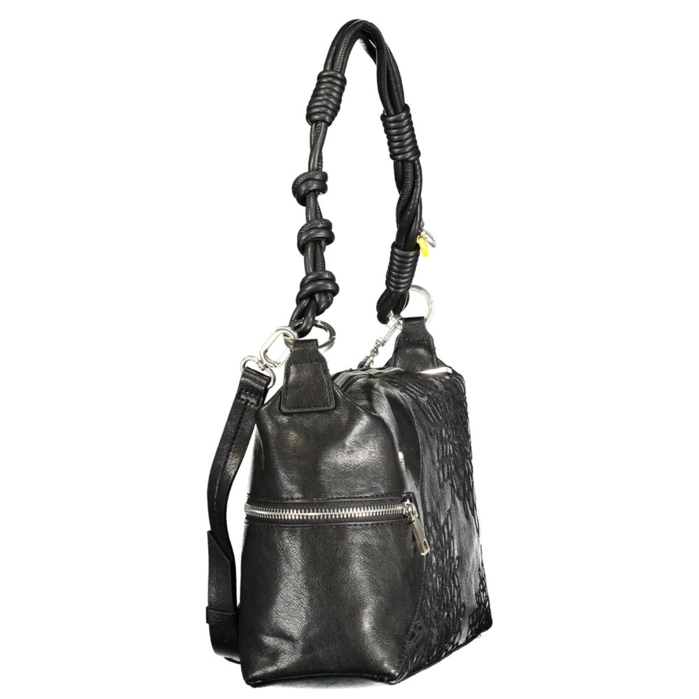 Desigual Black Polyethylene Handbag - ClickThatClicks 