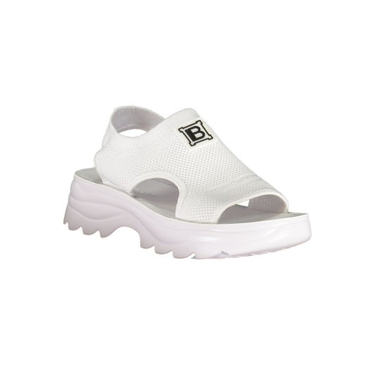 Laura Biagiotti White Polyester Platform Sandals - ClickThatClicks 