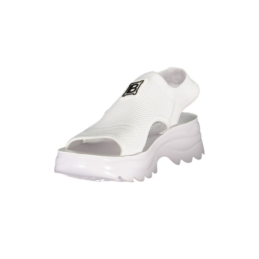 Laura Biagiotti White Polyester Platform Sandals - ClickThatClicks 
