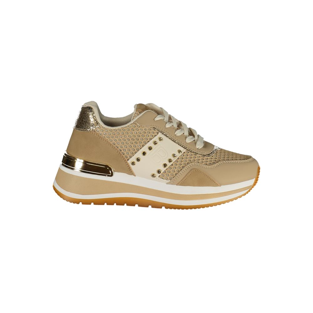 Laura Biagiotti Beige Polyester Athletic Sneakers - ClickThatClicks 