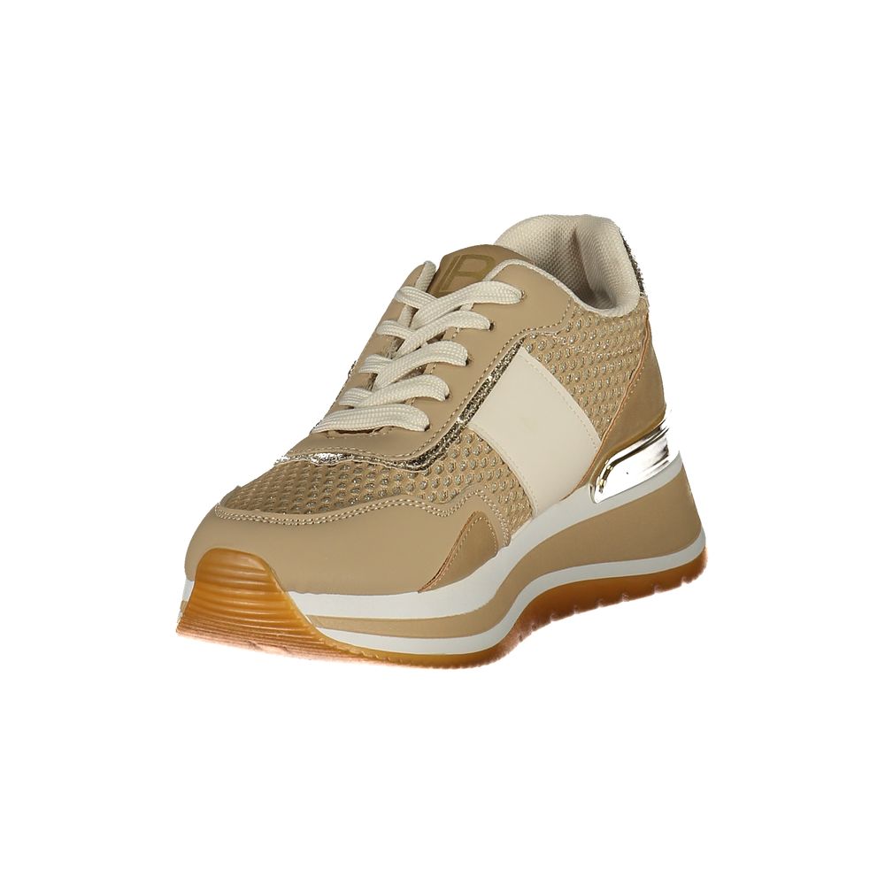 Laura Biagiotti Beige Polyester Athletic Sneakers - ClickThatClicks 