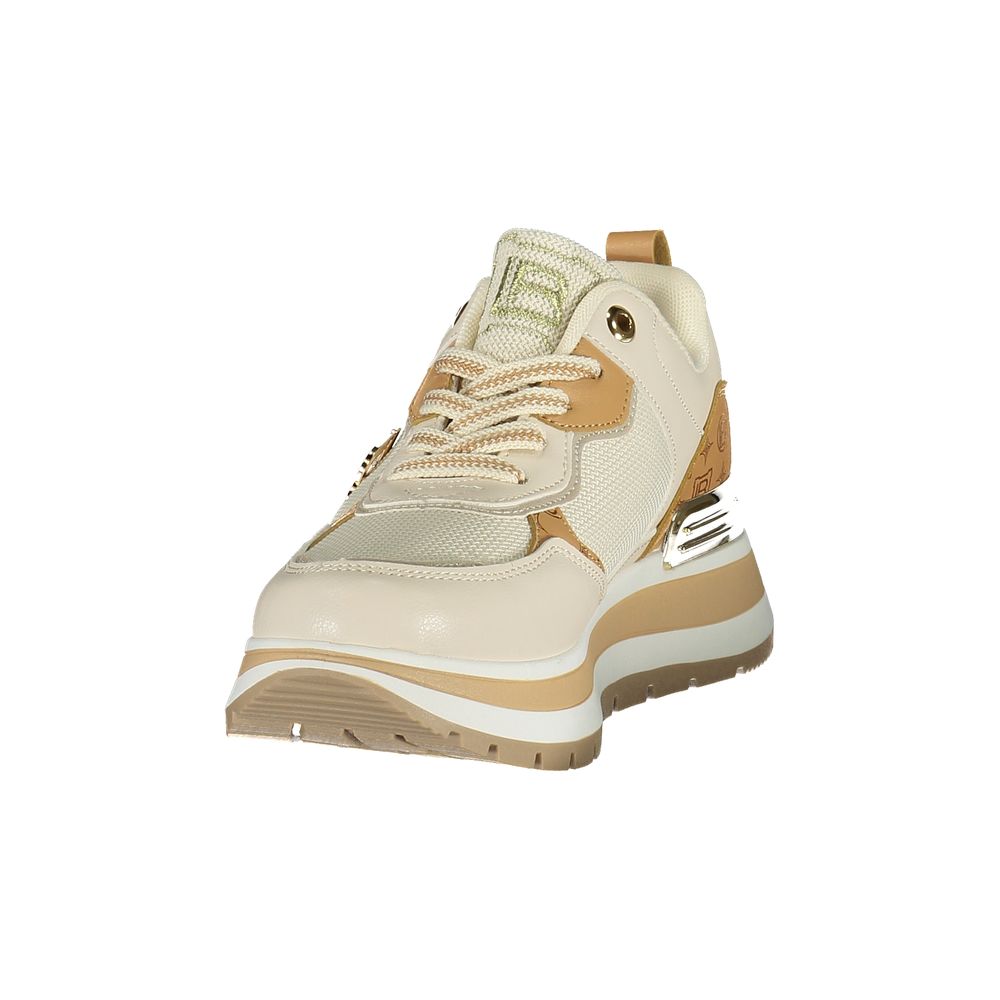 Laura Biagiotti Beige Polyester Athletic Sneakers - ClickThatClicks 