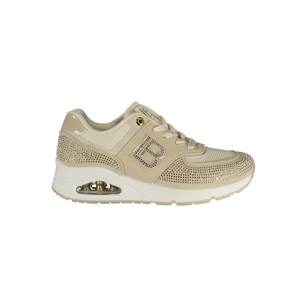 Laura Biagiotti Beige Polyester Athletic Sneakers - ClickThatClicks 
