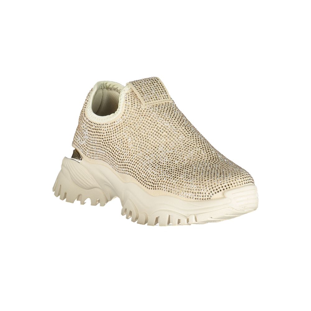 Laura Biagiotti Beige Polyester Chunky Sneakers - ClickThatClicks 
