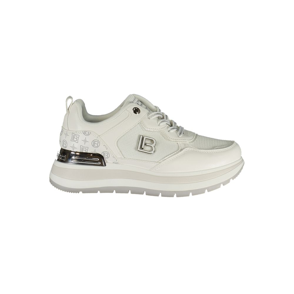 Laura Biagiotti White Polyester Athletic Sneakers - ClickThatClicks 