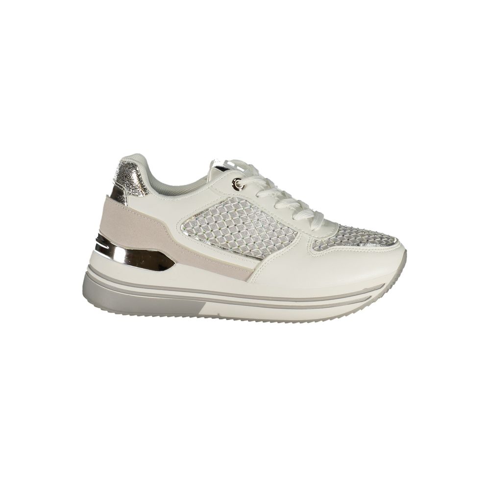 Laura Biagiotti White Polyester Athletic Sneakers - ClickThatClicks 