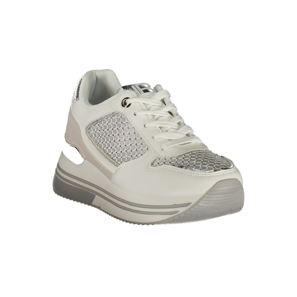 Laura Biagiotti White Polyester Athletic Sneakers - ClickThatClicks 
