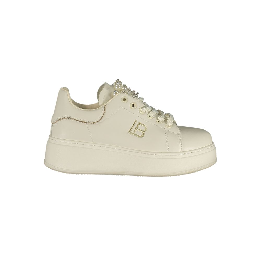 Laura Biagiotti White Polyester Athletic Sneakers - ClickThatClicks 