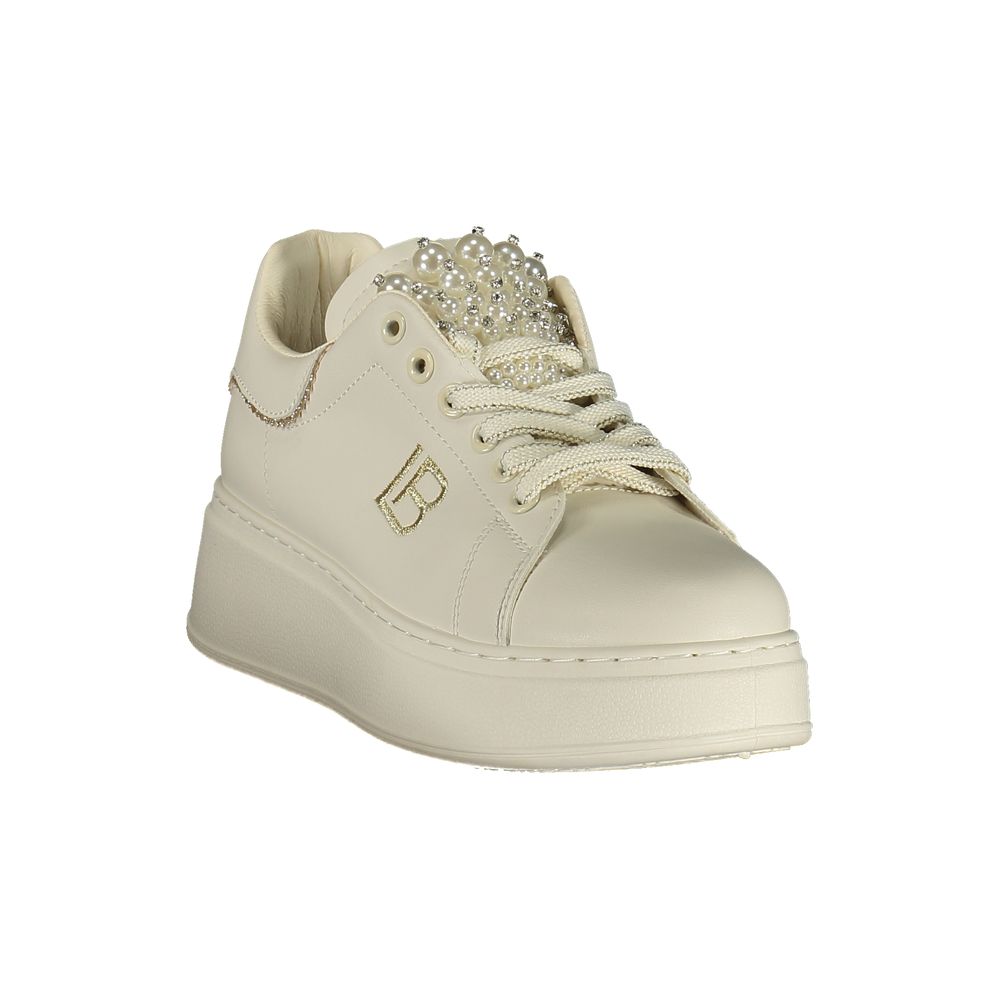 Laura Biagiotti White Polyester Athletic Sneakers - ClickThatClicks 