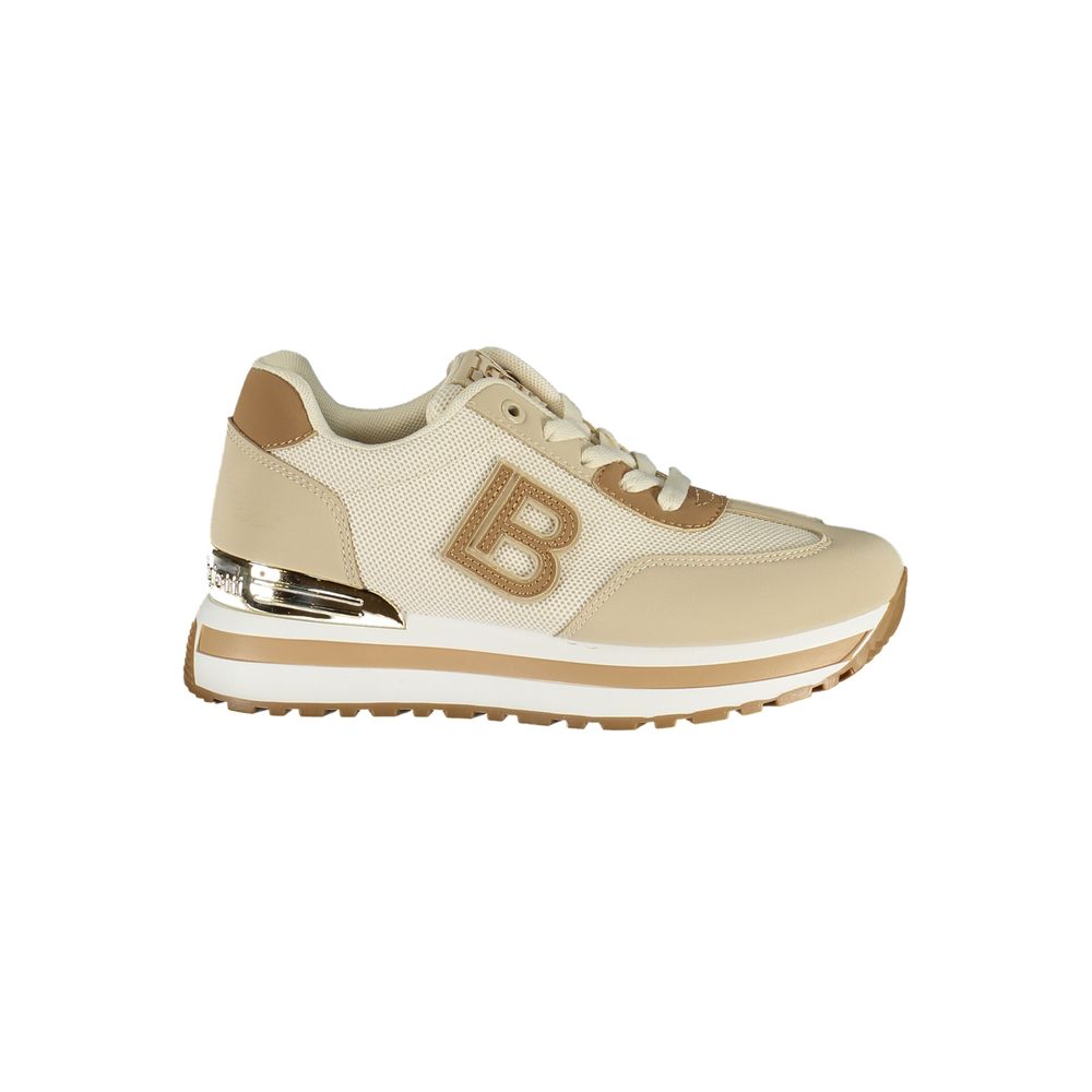 Laura Biagiotti Beige Polyester Athletic Sneakers - ClickThatClicks 