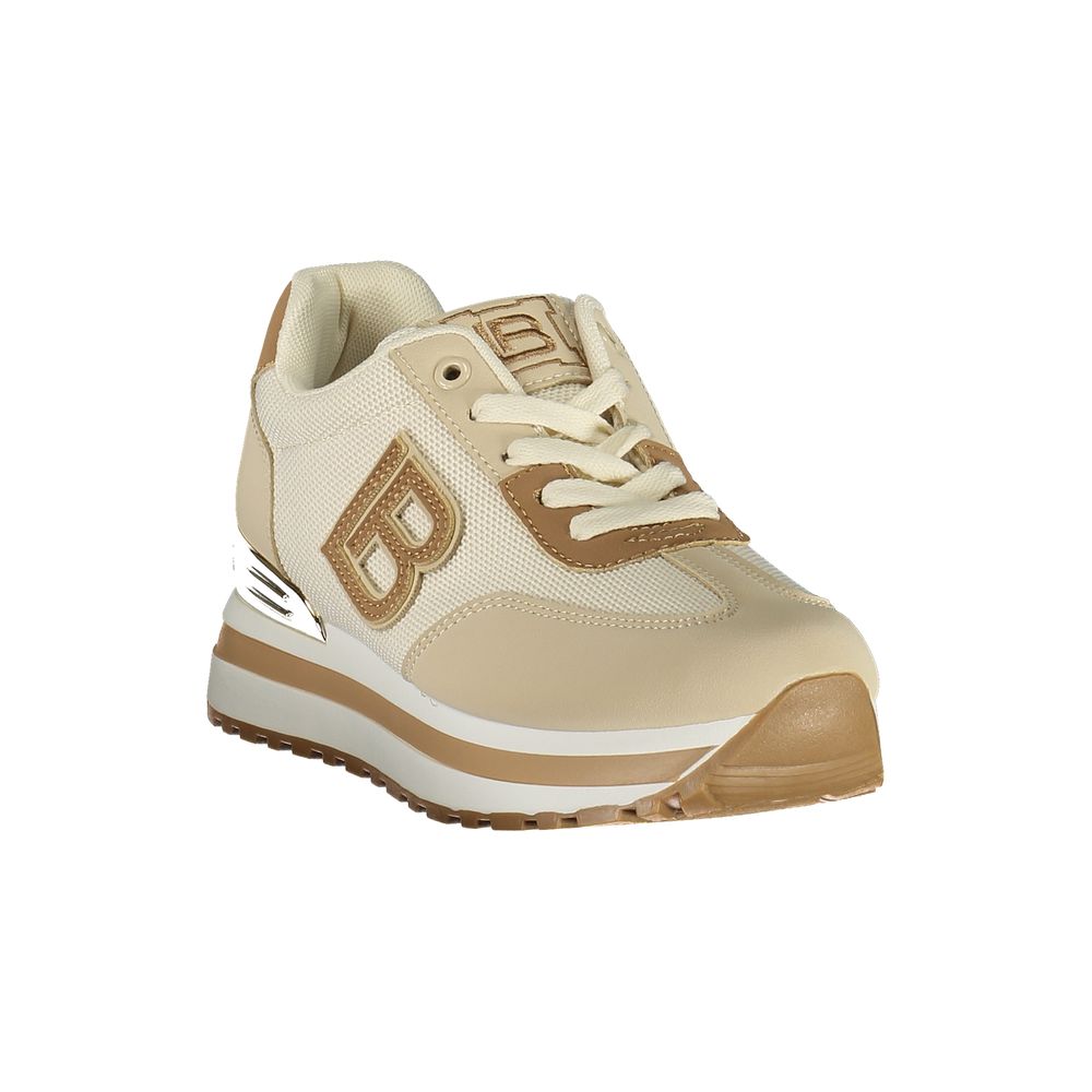 Laura Biagiotti Beige Polyester Athletic Sneakers - ClickThatClicks 
