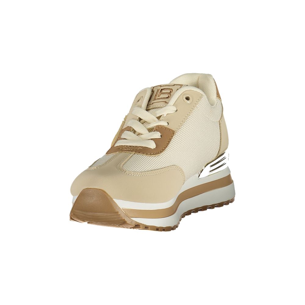 Laura Biagiotti Beige Polyester Athletic Sneakers - ClickThatClicks 