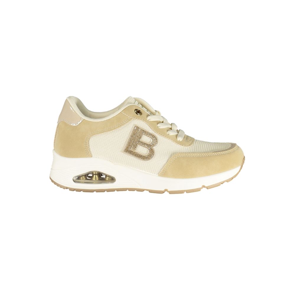 Laura Biagiotti Beige Polyester Athletic Sneakers - ClickThatClicks 