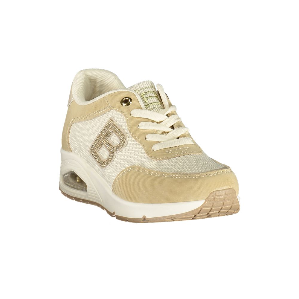 Laura Biagiotti Beige Polyester Athletic Sneakers - ClickThatClicks 