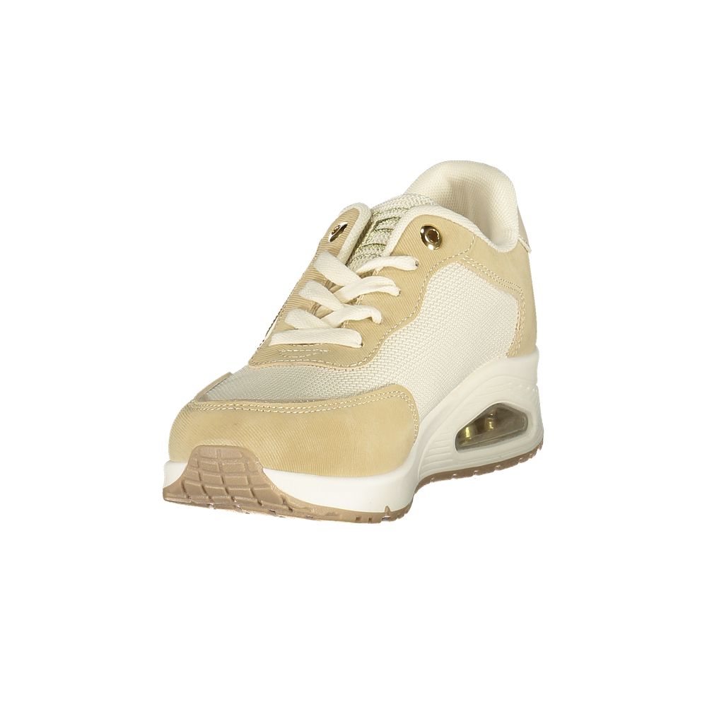 Laura Biagiotti Beige Polyester Athletic Sneakers - ClickThatClicks 