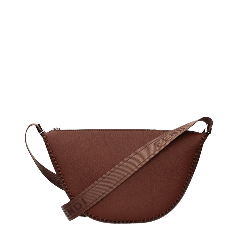 Fendi Brown Leather Crossbody Bag - ClickThatClicks 