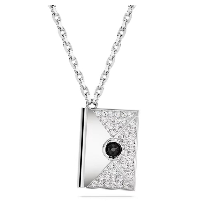 Swarovski Gray Stainless Steel Necklace - ClickThatClicks 