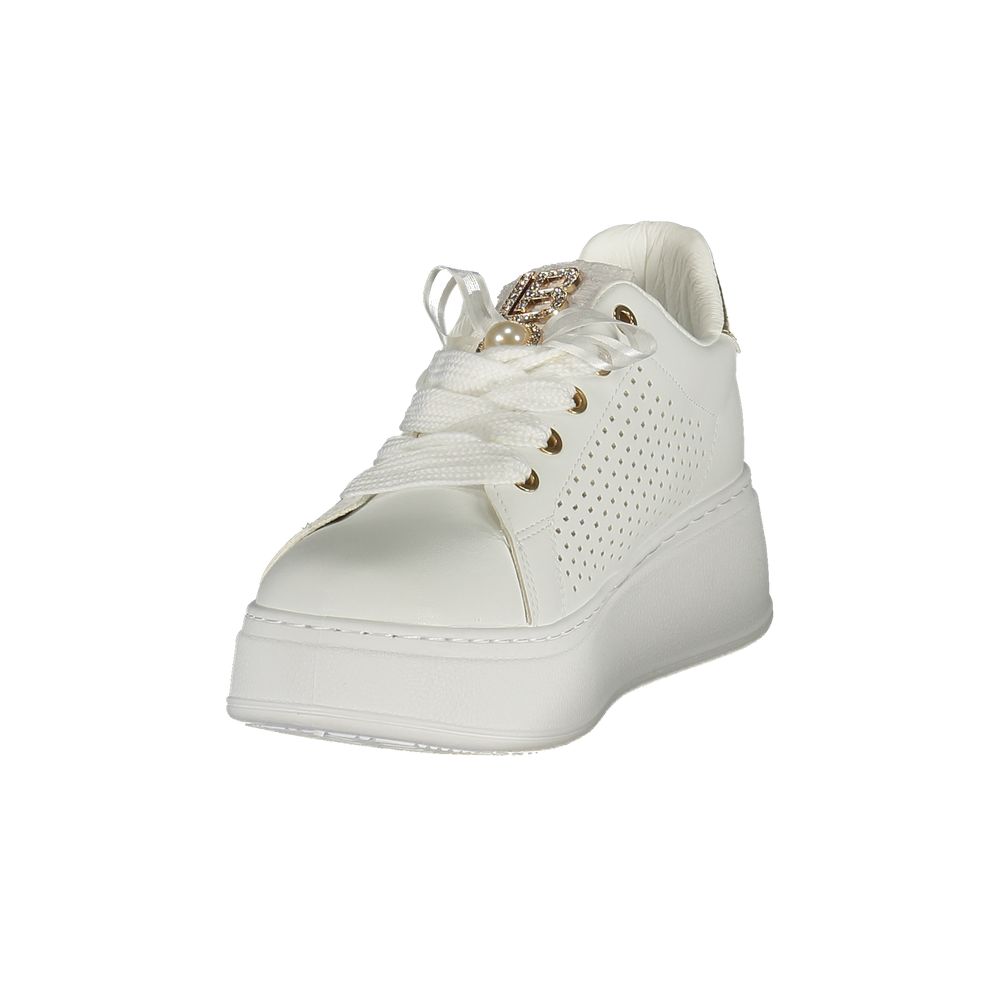 Laura Biagiotti Bianco Polyurethane Women Sneaker - ClickThatClicks 