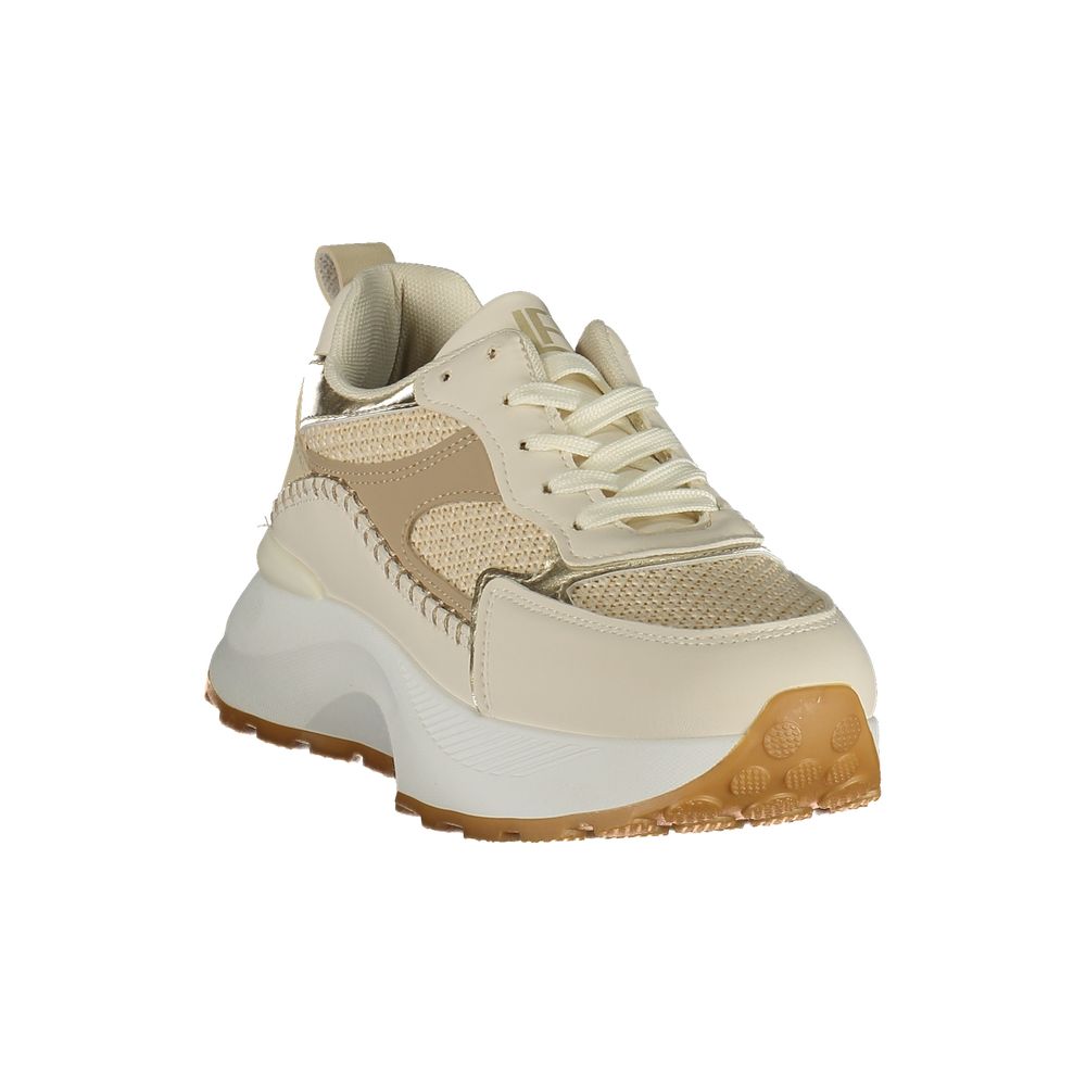 Laura Biagiotti Beige Polyester Athletic Sneakers - ClickThatClicks 