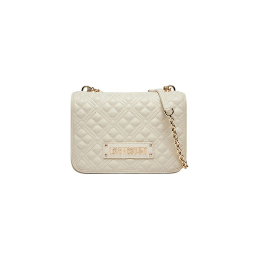 Love Moschino Beige Polyethylene Handbag - ClickThatClicks 