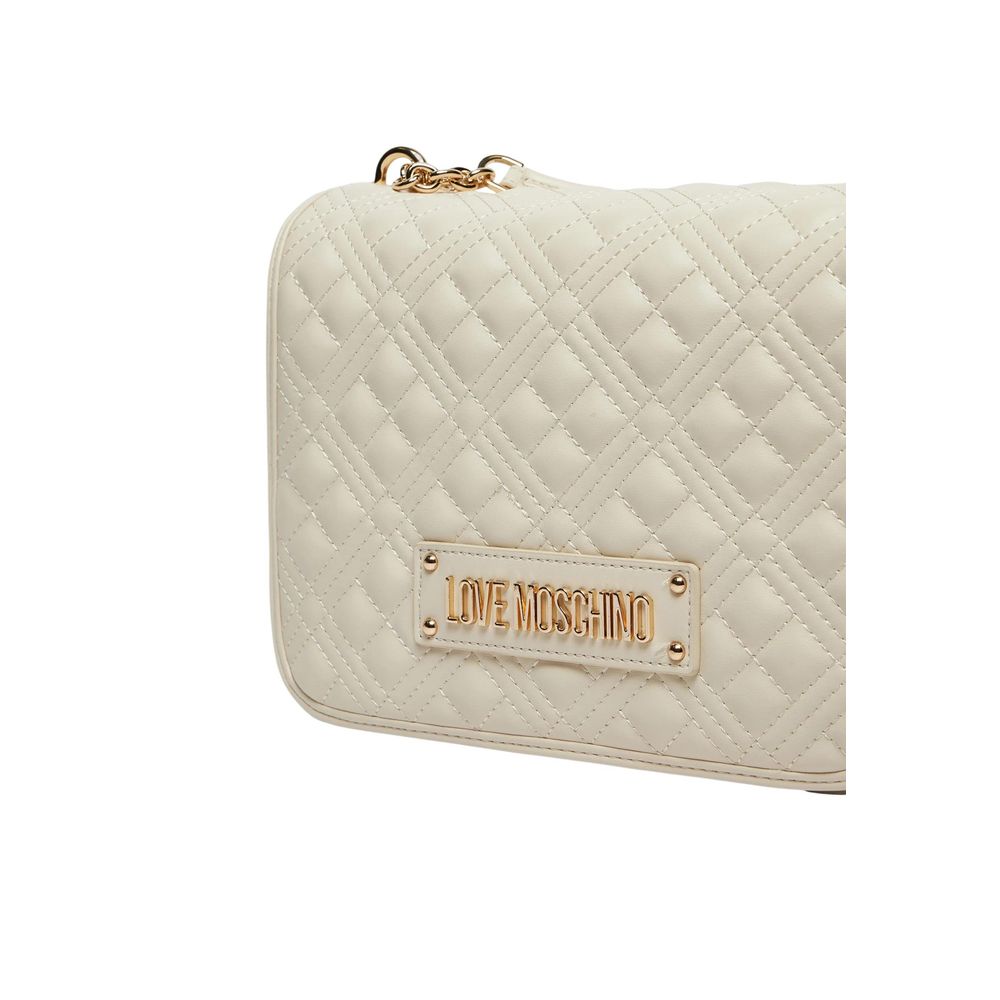 Love Moschino Beige Polyethylene Handbag - ClickThatClicks 