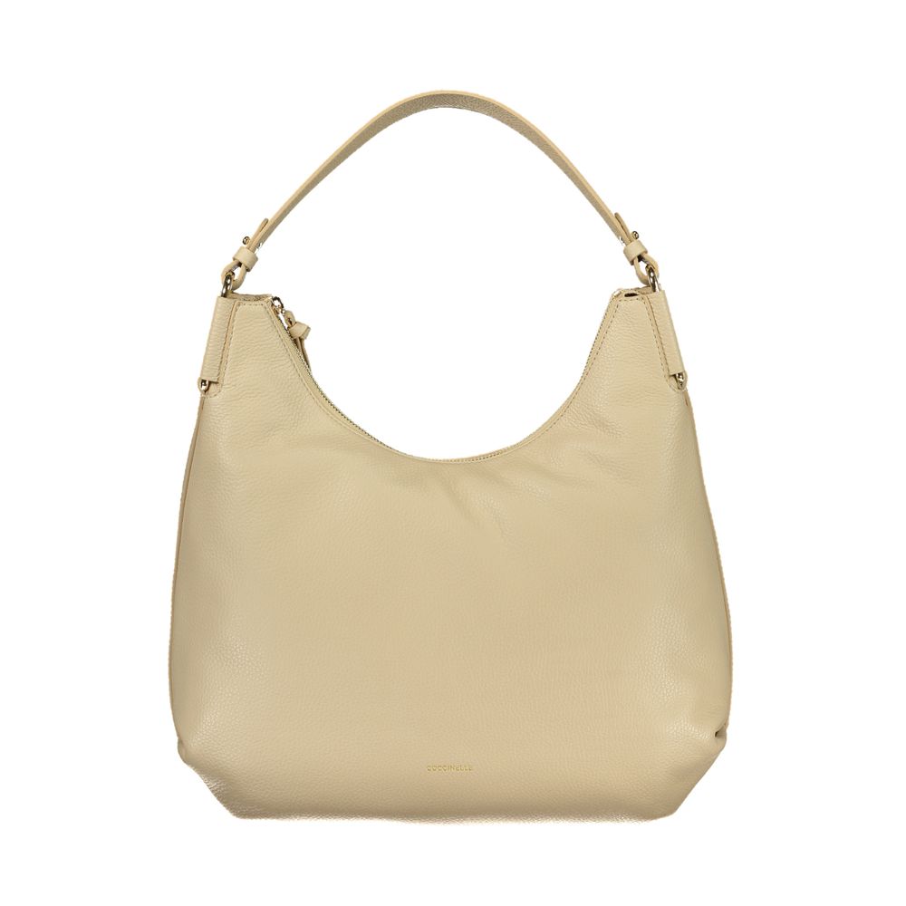 Coccinelle Beige Leather Women Handbag - ClickThatClicks 