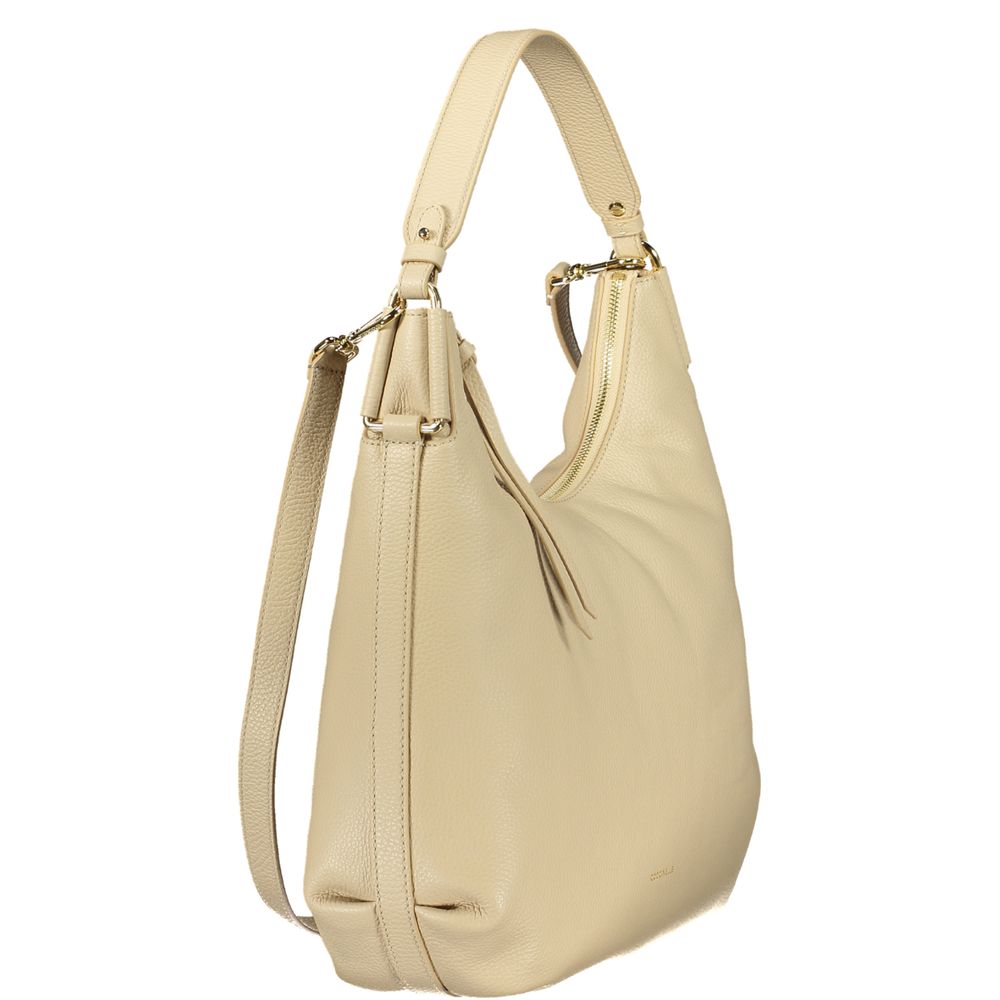 Coccinelle Beige Leather Women Handbag - ClickThatClicks 