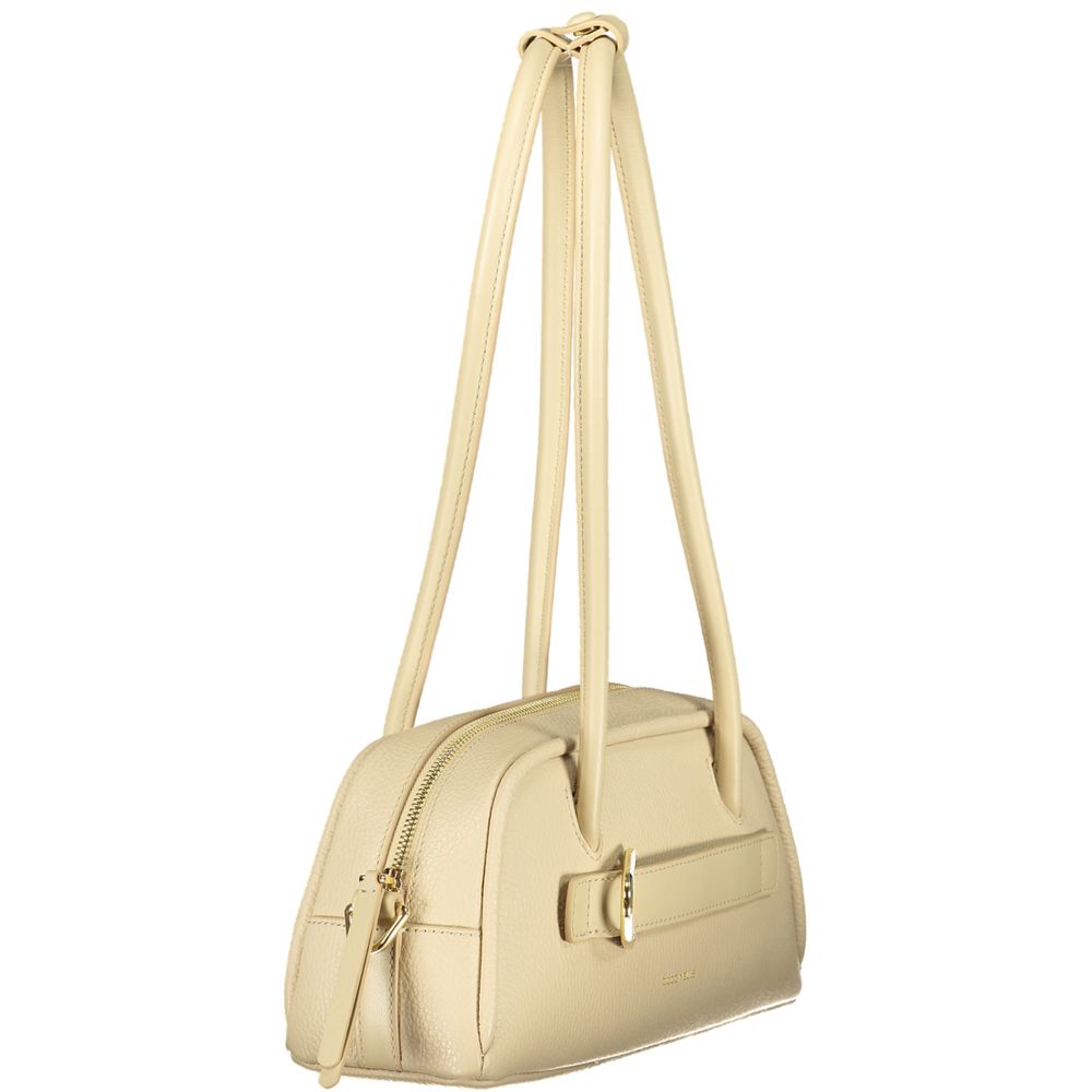 Coccinelle Beige Leather Women Handbag - ClickThatClicks 