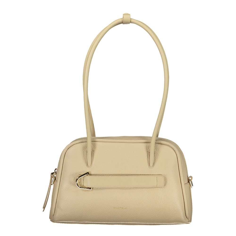 Coccinelle Beige Leather Women Handbag - ClickThatClicks 