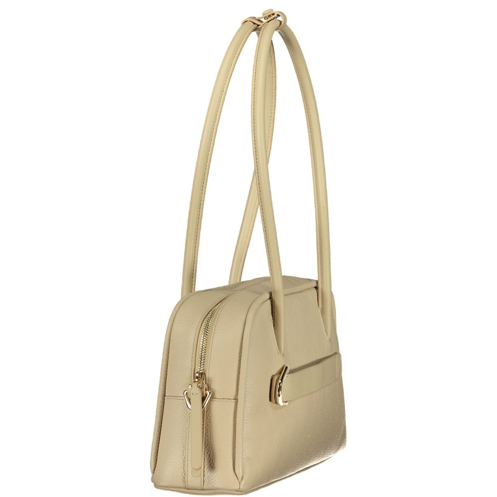 Coccinelle Beige Leather Women Handbag - ClickThatClicks 