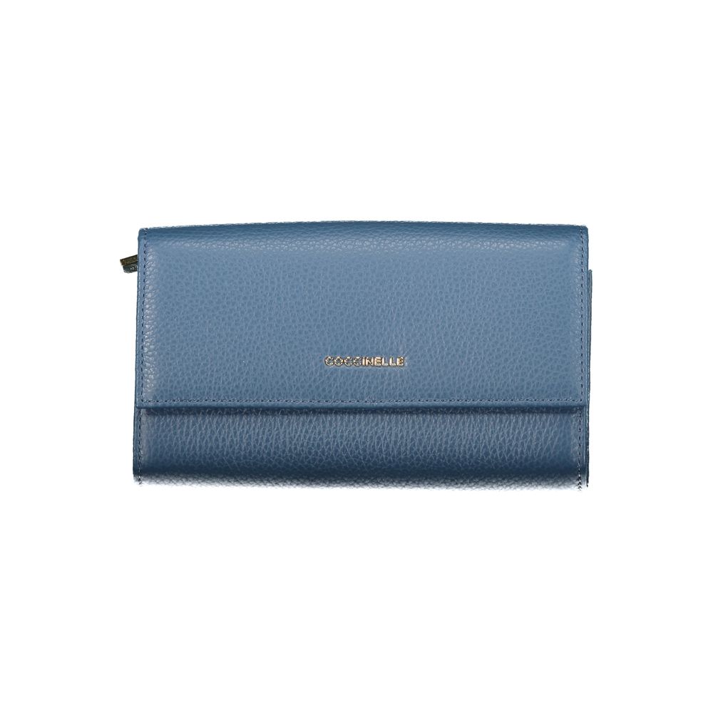 Coccinelle Blue Leather Women Wallet - ClickThatClicks 