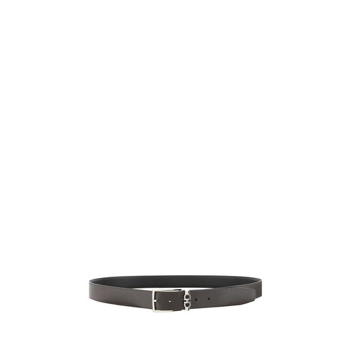 Ferragamo Black Calf Leather Bos Taurus Regular Belt - ClickThatClicks 