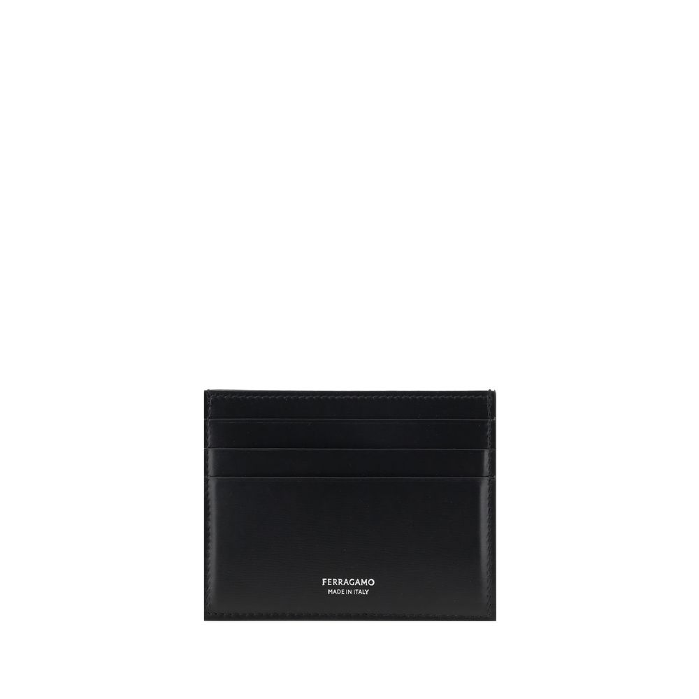 Ferragamo Black Calf Leather Bos Taurus Wallet - ClickThatClicks 