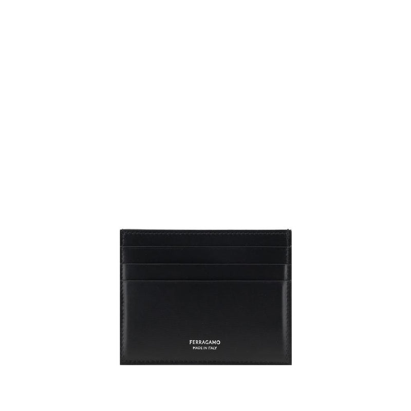Ferragamo Black Calf Leather Bos Taurus Wallet - ClickThatClicks 