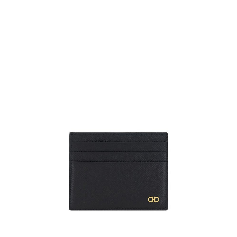 Ferragamo Black Calf Leather Bos Taurus Wallet - ClickThatClicks 