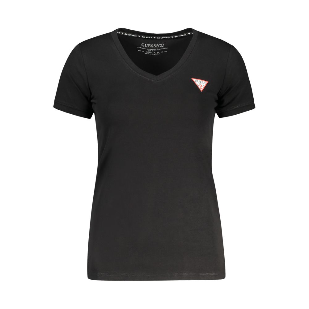 Guess Jeans Black Cotton Women's T-Shirt - ClickThatClicks 