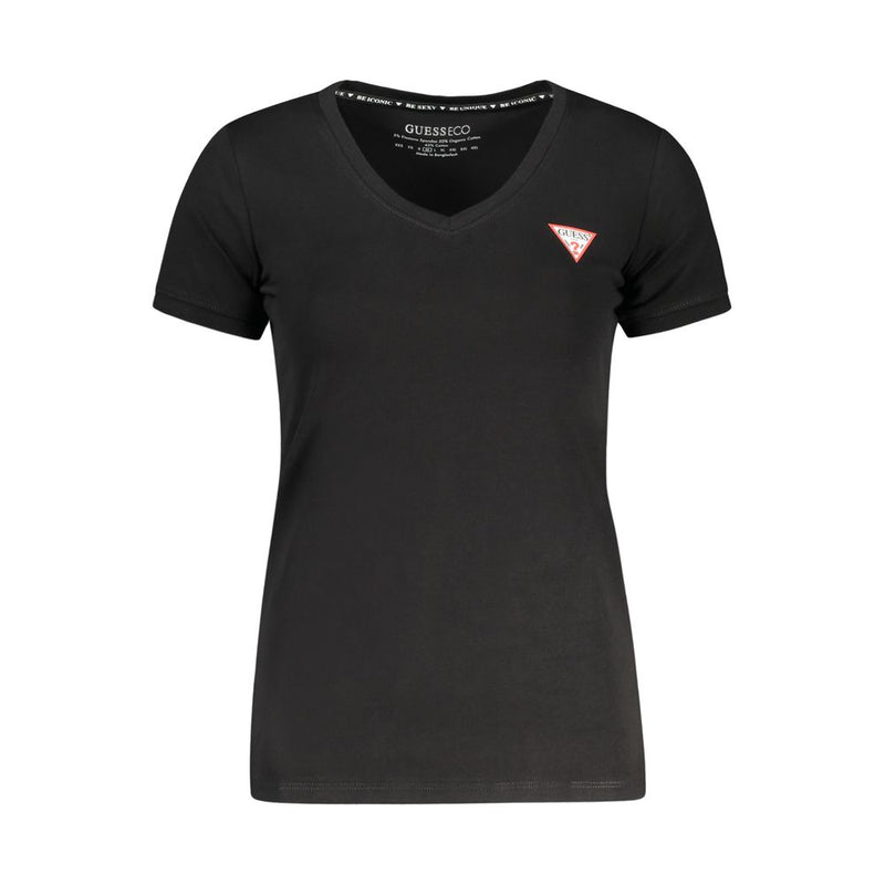 Guess Jeans Black Cotton Women's T-Shirt - ClickThatClicks 