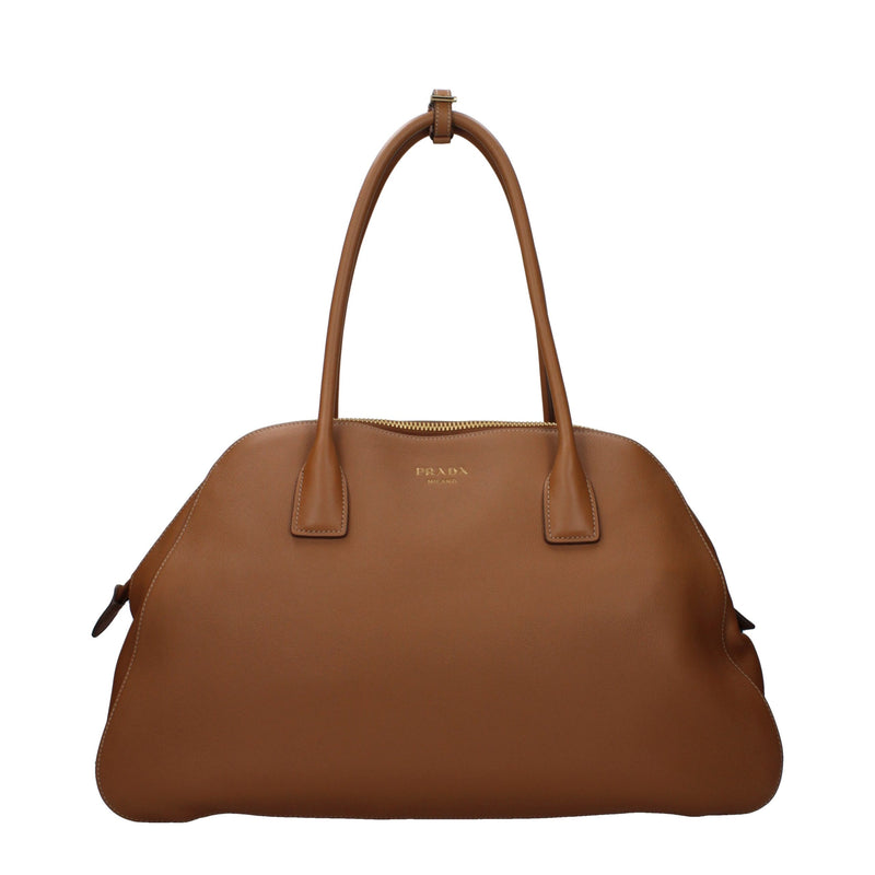 Prada Brown Leather Shoulder Bag - ClickThatClicks 