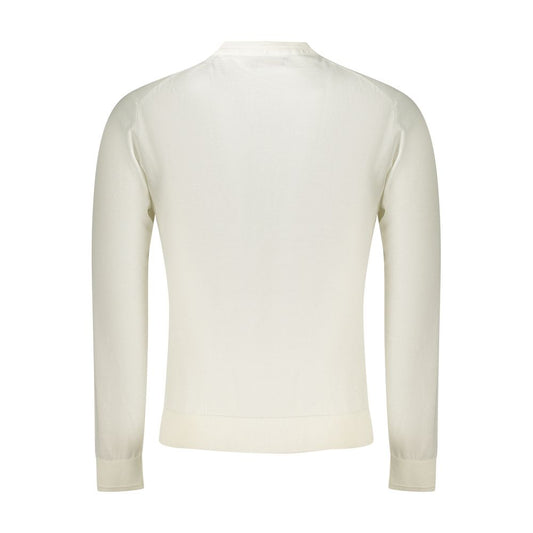 Napapijri White Cotton Men's Sweater - ClickThatClicks 