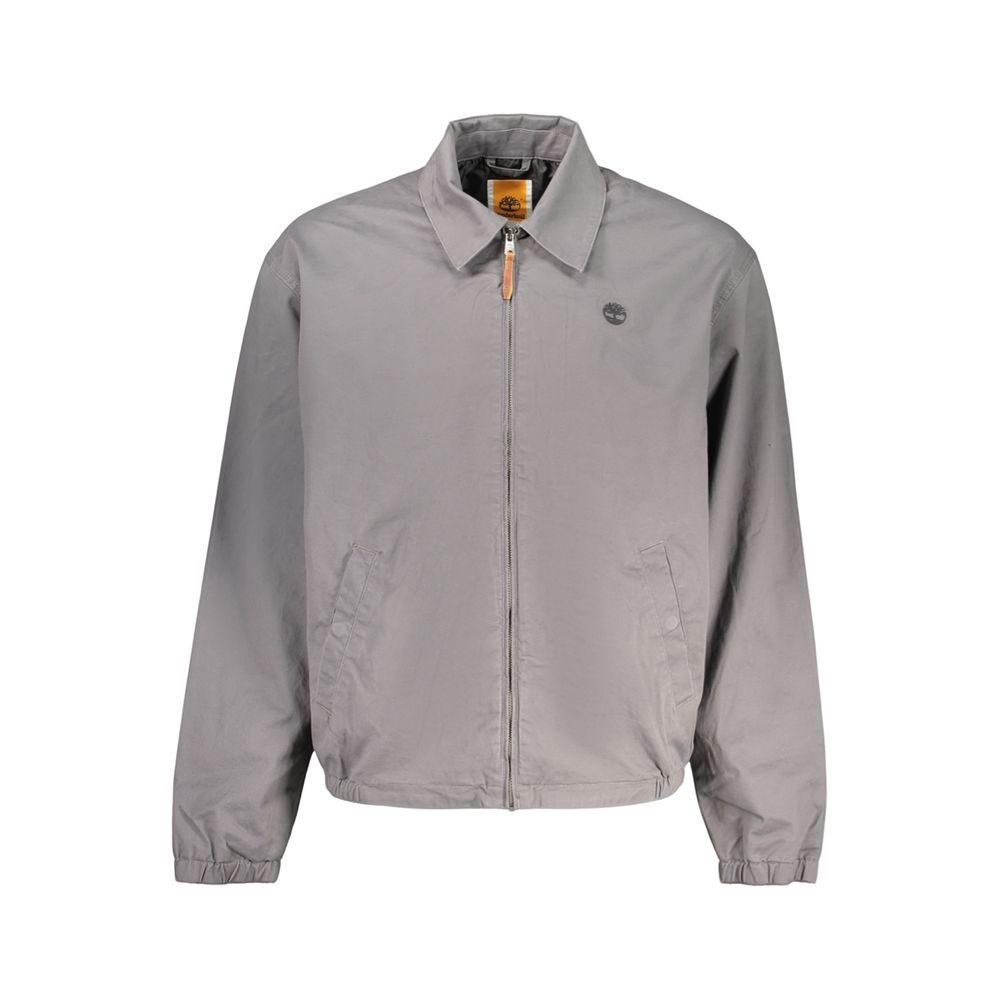 Timberland Grigio Cotton Men's Jacket - ClickThatClicks 