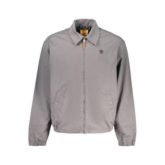 Timberland Grigio Cotton Men's Jacket - ClickThatClicks 