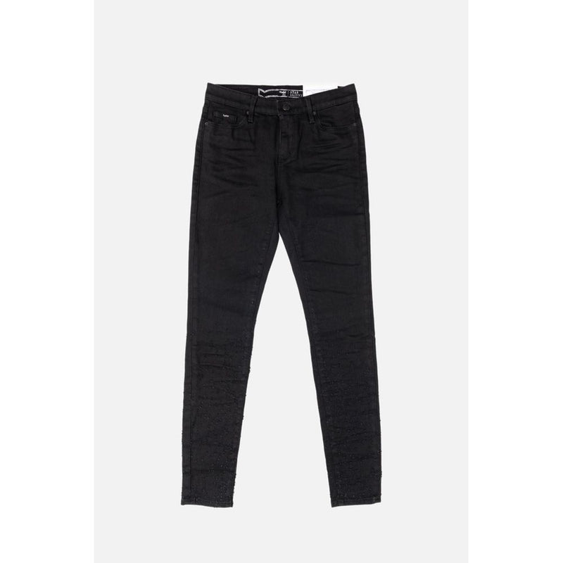 Gas Black Cotton Skinny Jeans
