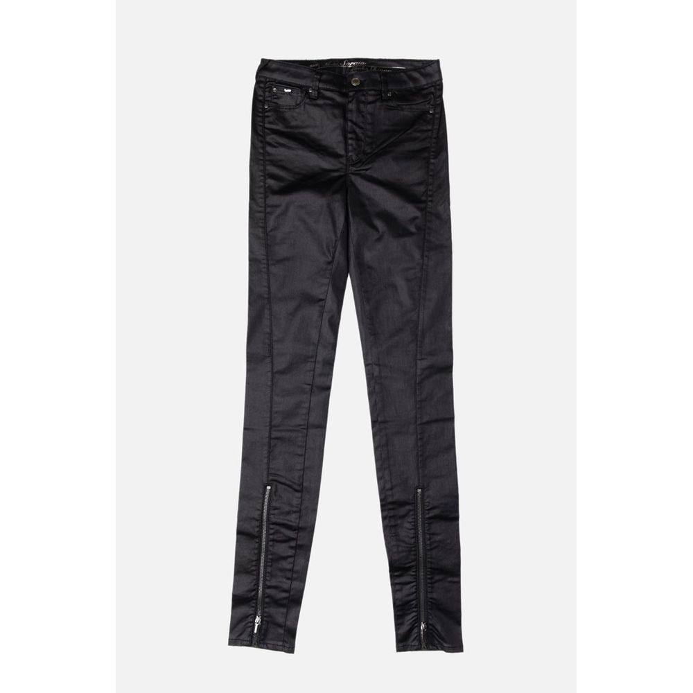 Gas Black Cotton Skinny Jeans