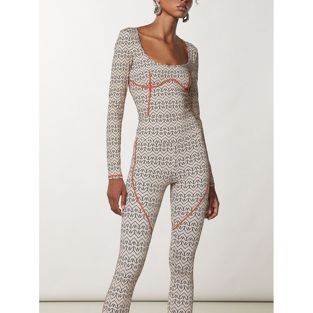 Patrizia Pepe Bicolor Polyamide Bodysuit