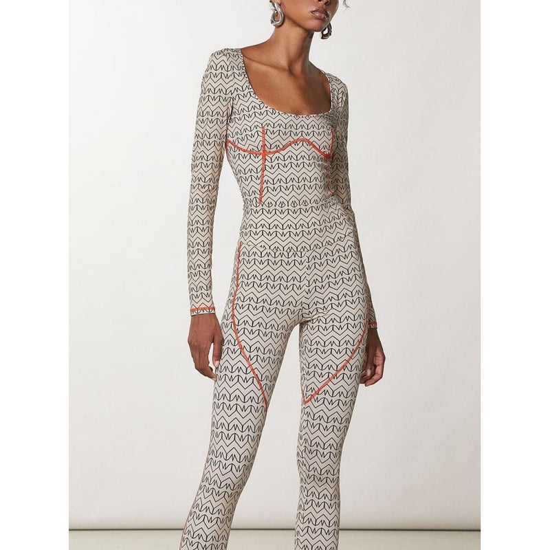 Patrizia Pepe Bicolor Polyamide Bodysuit