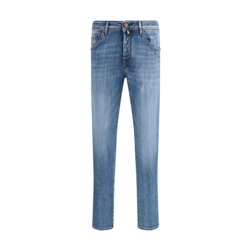 Jacob Cohen Blue Cotton Cropped Jeans